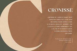 Cronisse - Modern Display Serif