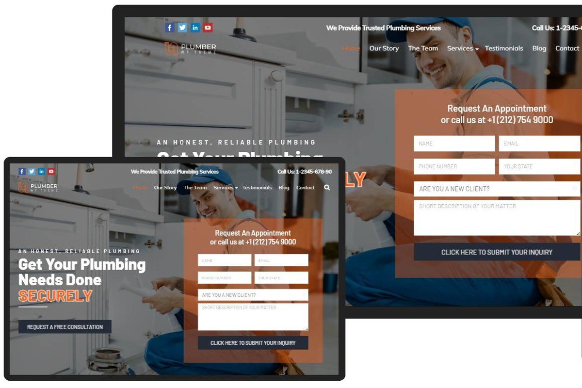 Plumber WordPress Theme preview 6