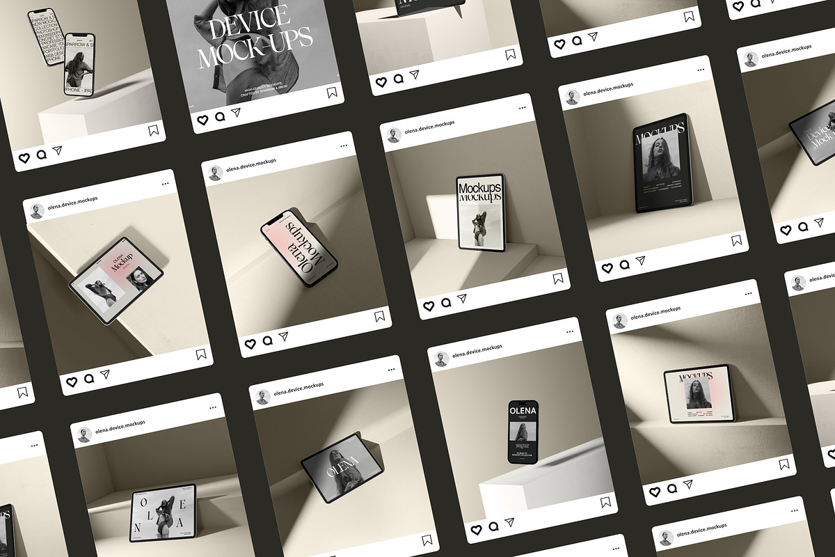 Olena - Device Mock-ups Bundle, a Device Mockup by Sparrow & Snow (Photo 9 of 12)