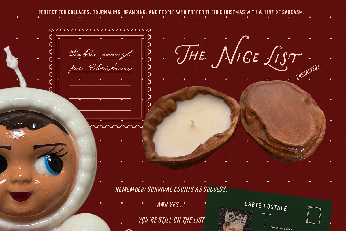Mixed Media Christmas Collage Pack, an Object Graphic by Purple (Photo 12 of 12)