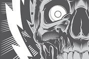 Crazy skull illustration, a Person Illustration by Mister Chek (Thumbnail 2 of 3)
