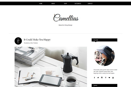 Blogger Template Responsive CAMELLIA