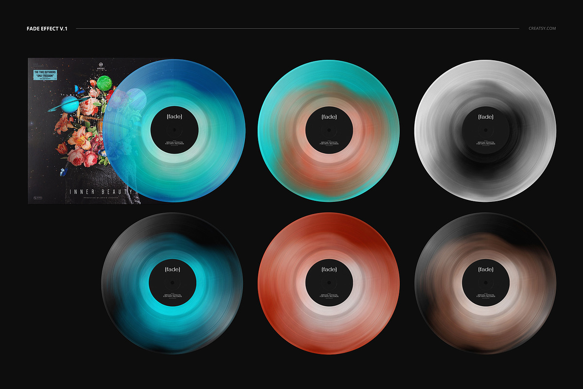 Vinyl Record & Cover Mockup Set, a Merchandise Mockup by creatsy5 (Photo 4 of 54)
