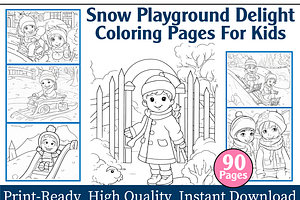 Snow Playground Delight Coloring