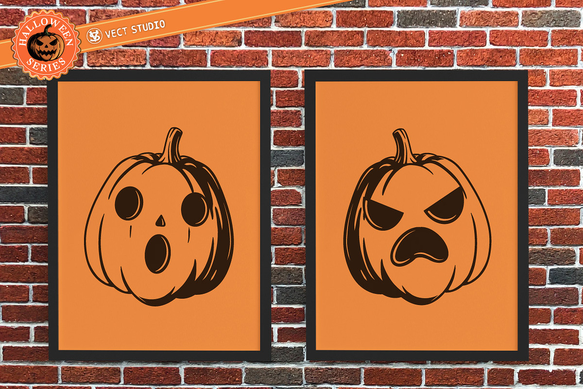 32 Halloween Pumpkin Stamp Brushes, a Brush Add-On by vectstudio (Photo 7 of 10)