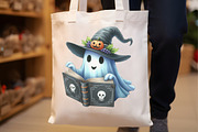 Halloween Ghost Read Book Clipart, a Seasonal Illustration by Rose Art (Thumbnail 4 of 5)