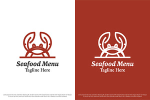Crab Seafood Logo Design Template, a Branding & Logo Template by Morvana Crew