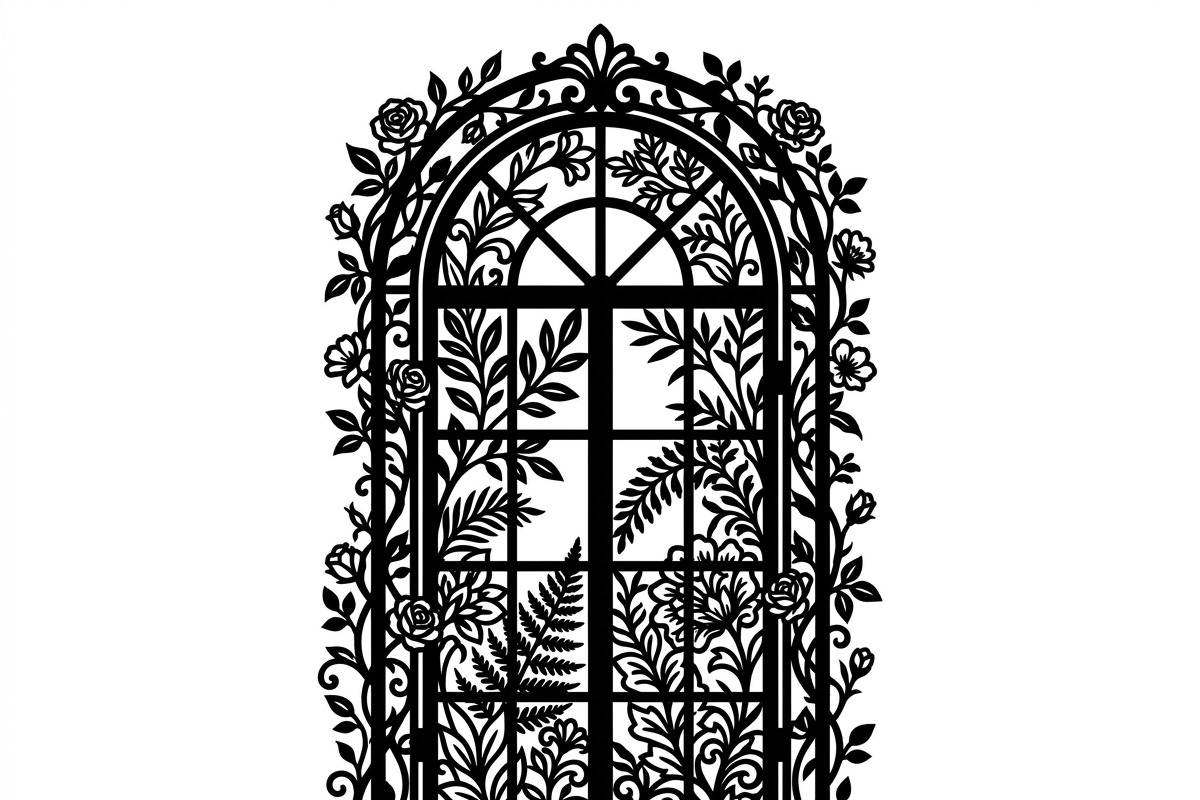 50 Floral French Window Ornament, a Decorative Illustration by Amazin_art (Photo 16 of 29)