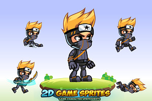 Ninja  2D Game Character Sprites