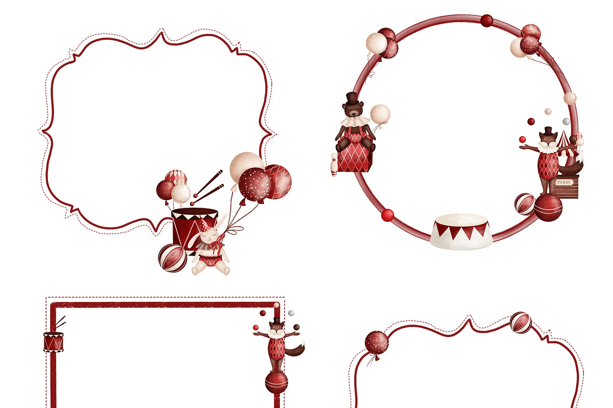 Circus- baby graphic collection, an Animal Illustration by Linerisyart (Photo 11 of 14)
