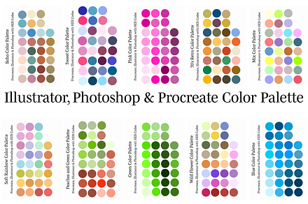 Color Palettes Procreate Illustrator, a Palette Add-On by Atelier Fem