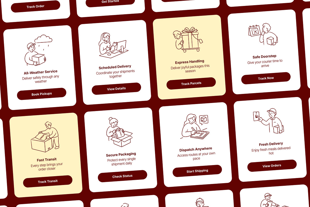 Delivery HandDrawn Doodles Bundle, an Outline Icon by Vectors Market (Photo 4 of 11)