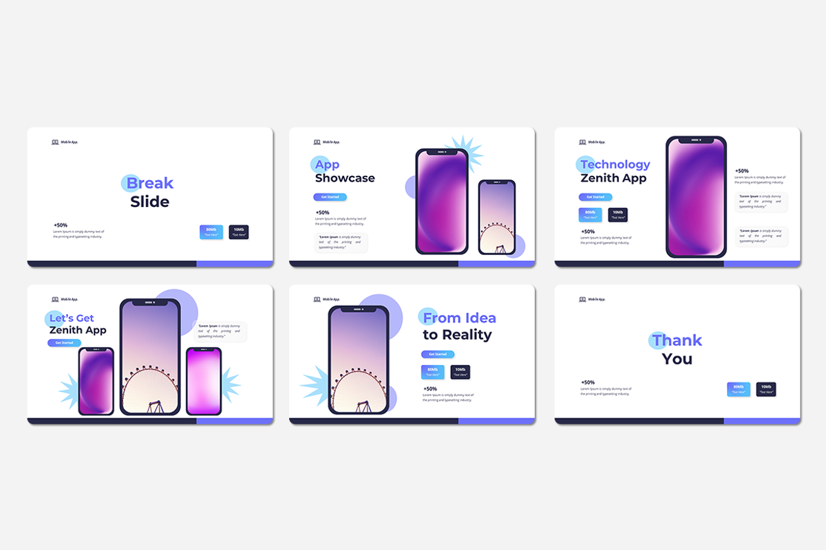 Mobile App - Google Slides Template, a Presentation Template by Iqsiart Studio (Photo 3 of 3)