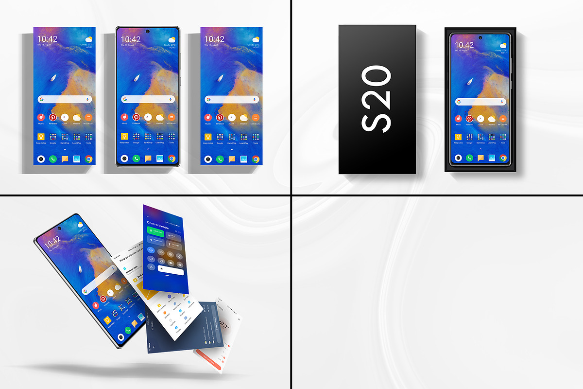 Note S20 Smartphone Mockups, an Android Mockup by ydlabs (Photo 5 of 5)