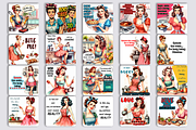 Pin Up Girl Coaster - Sarcastic, a Person Illustration by ElenazlataArt (Thumbnail 9 of 10)