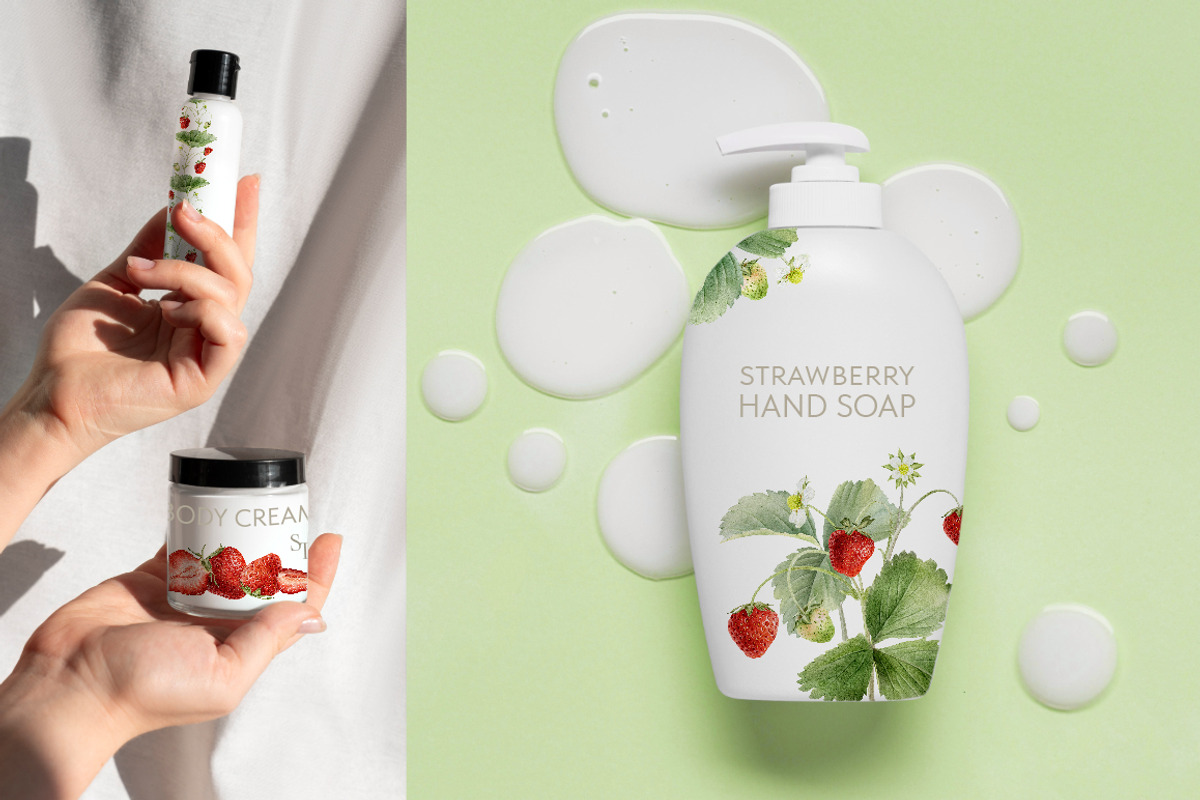 Strawberry watercolor illustrations, a Food Illustration by Fedulova Art (Photo 7 of 17)
