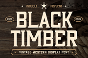 Black Timber Vintage Western Display, a Font by PutraCetol Studio (Thumbnail 1 of 5)