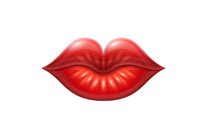 Glamour sexy red lips