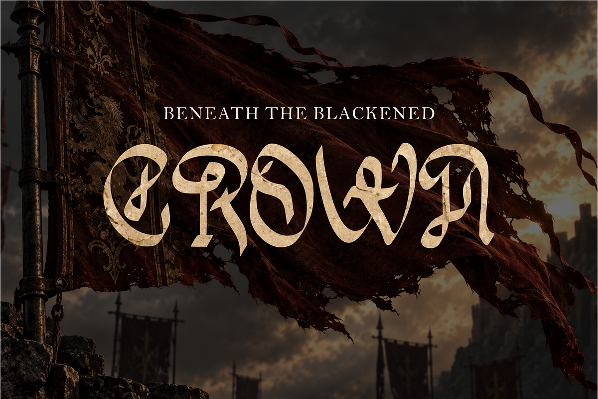KORVEA — Experimental Gothic, a Blackletter Font by idealistudio (Photo 5 of 5)