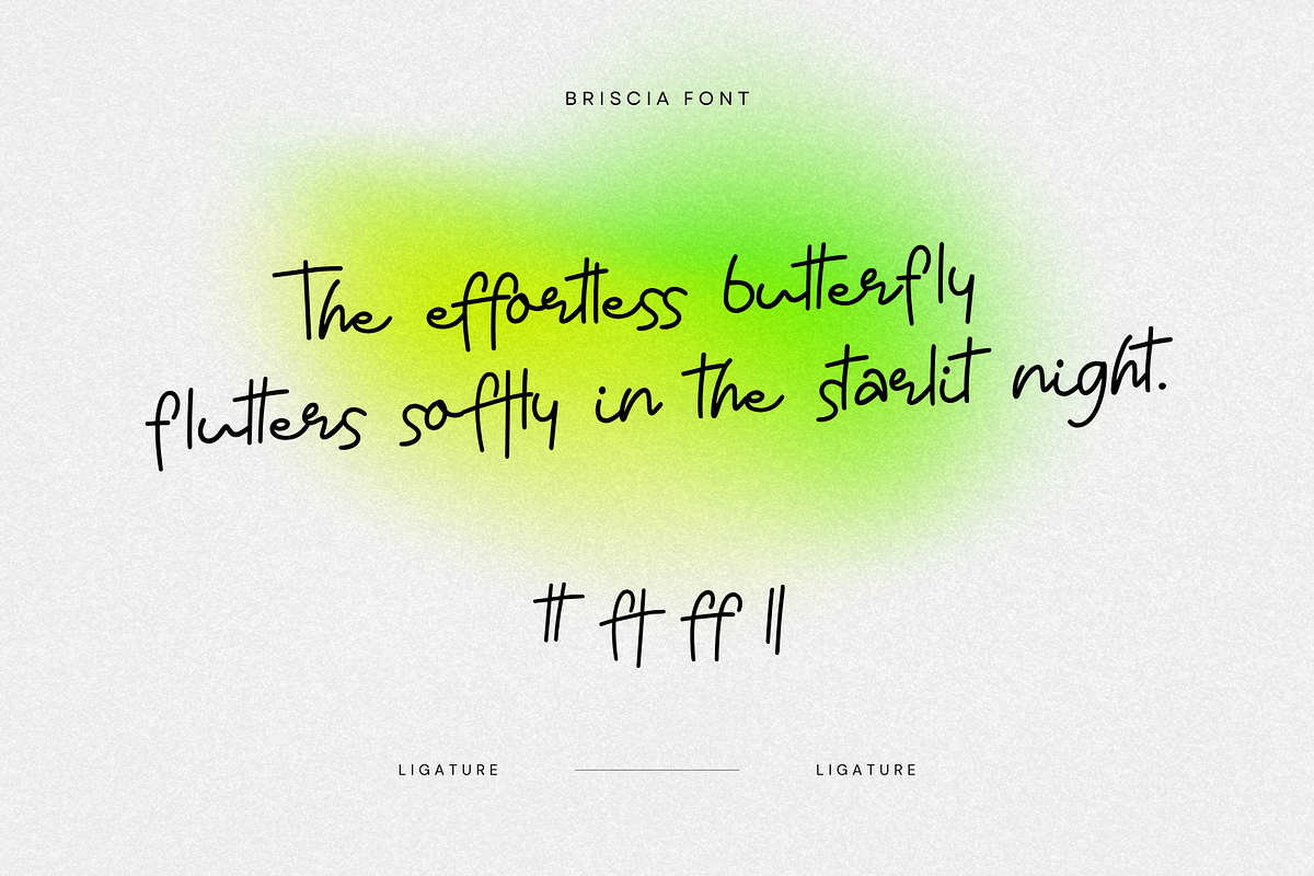 Briscia – A Graceful Script Font, a Handwritten Font by Creacy Studio (Photo 4 of 10)