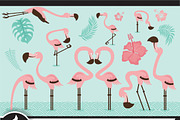 Summer Flamingo Clip art, an Illustration by Roofdog Design (Thumbnail 1 of 4)