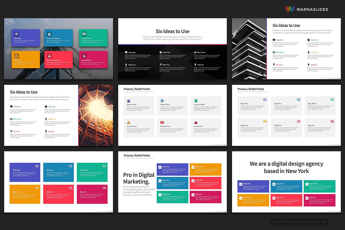 6 Bullet Points PowerPoint Templates, a Presentation Template by Warna Works (Photo 16 of 18)