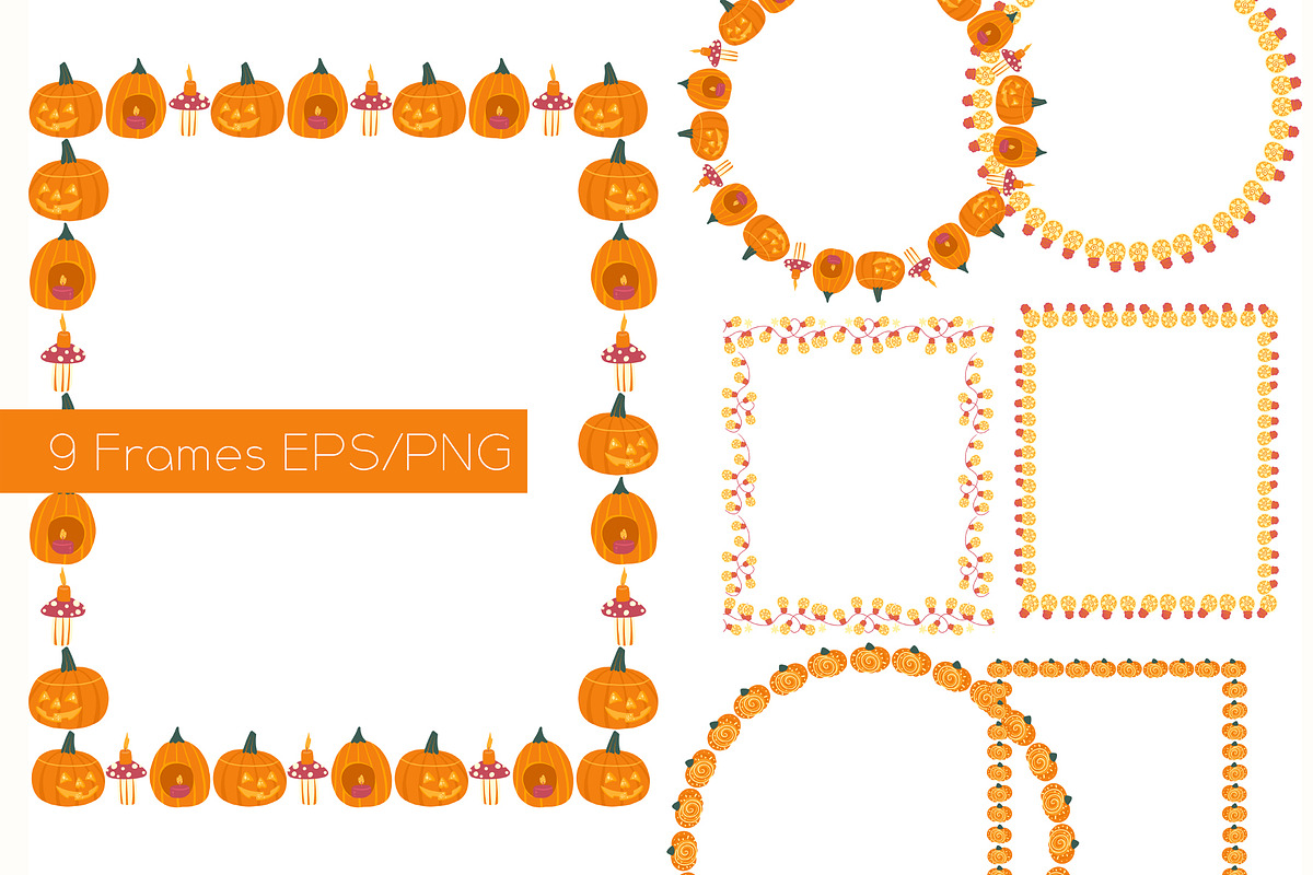 Halloween light clipart & patterns, a Seasonal Illustration by Carpet Tapete Pretzel (Photo 5 of 14)