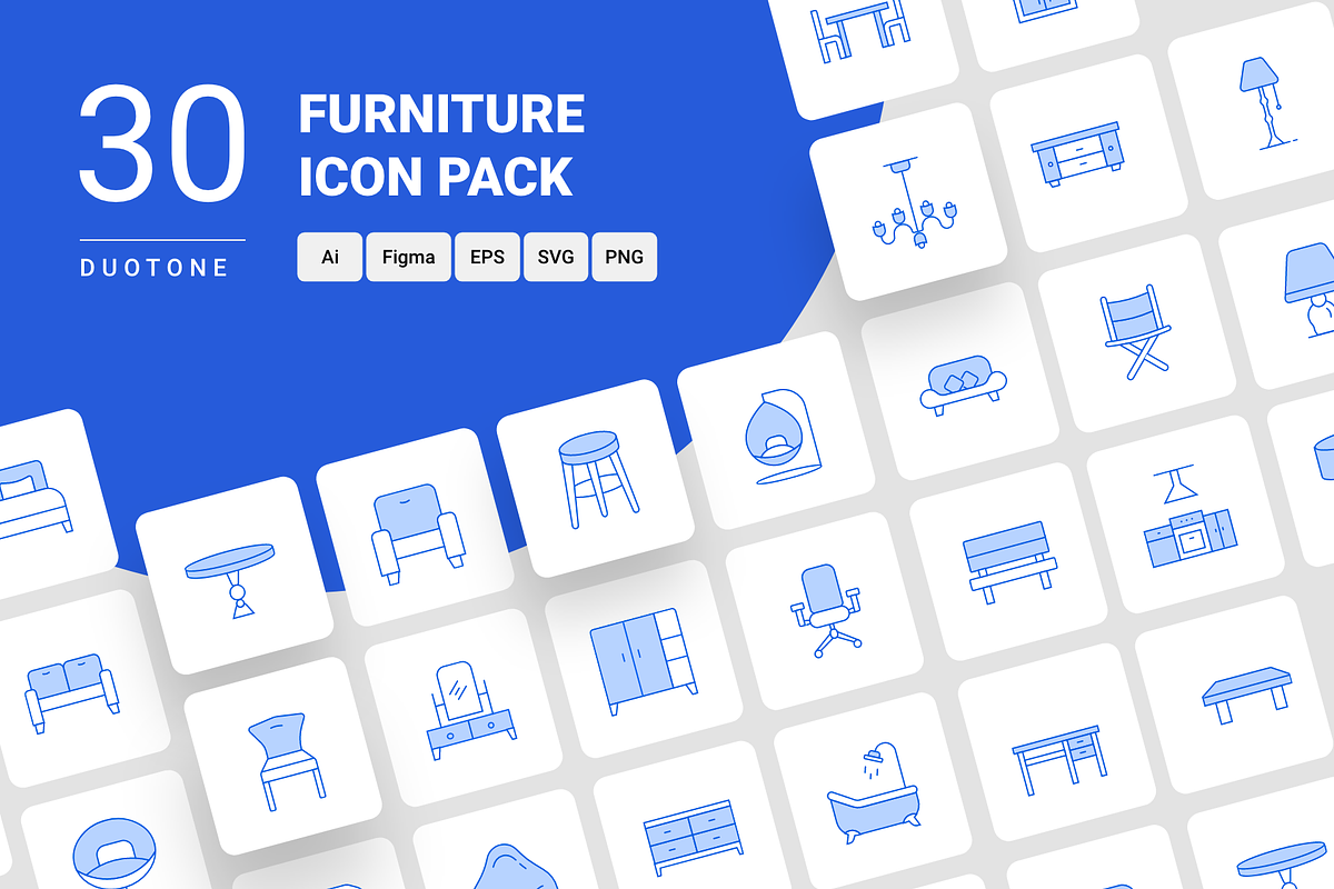 Furniture duotone icon pack, a Duotone Icon by Ragul Creates (Photo 1 of 3)