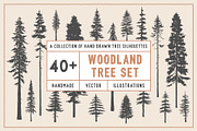 Woodland Tree Set | Illustrations, an Illustration by Max Lockwood (Thumbnail 1 of 6)