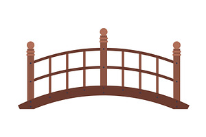 Arched Wooden Bridge, Urban, an Object Illustration by TopVectors