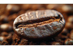 Macro Shot Of Coffee Bean With