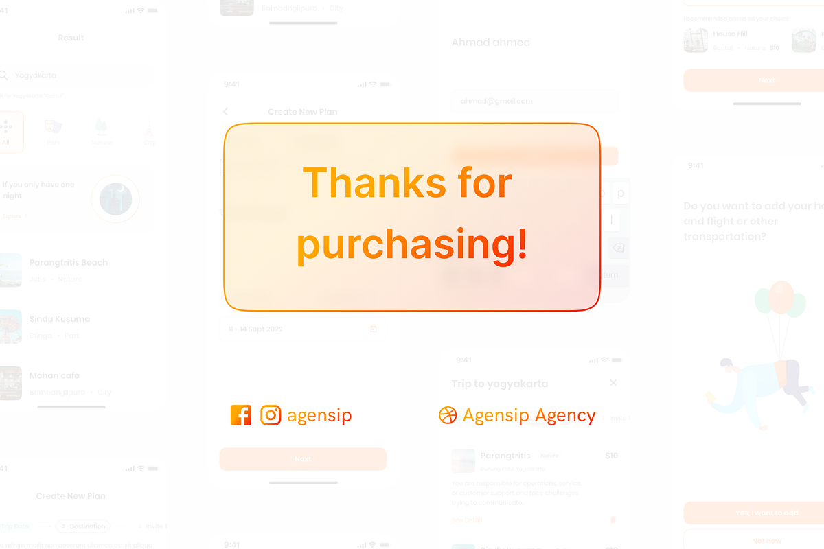Moove - Travel Itinerary Mobile App, an UI Kit Template by Agensip Design Agency (Photo 8 of 8)