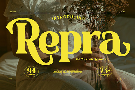 Repra - Retro Serif, a Serif Font by Khoir