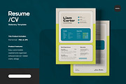 Resume/CV – Vol. 355, a Resume Template by kdadan. (Thumbnail 1 of 2)