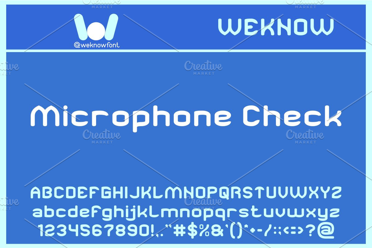 Microphone Check font, a Sans Serif Font by weknow (Photo 1 of 8)