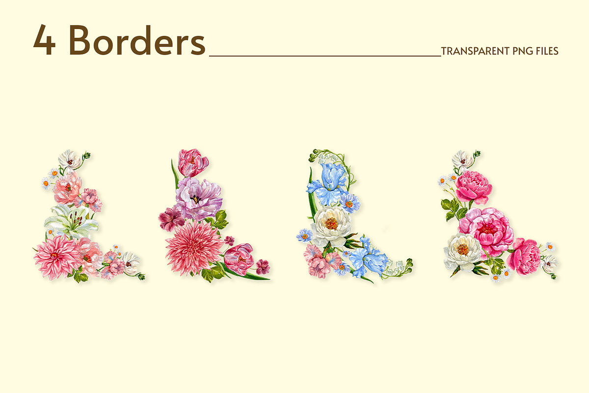 Botanical European Flower Watercolor, an Object Illustration by CreativeValuation (Photo 3 of 13)