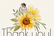 Watercolor Sunflower Set, a Decorative Illustration by Jenteva Art (Thumbnail 16 of 16)
