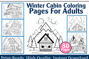 Mountain Chalet in Snow Coloring Pag, an Animal Illustration by maggiesar (Thumbnail 1 of 4)
