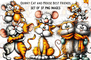 Quirky Cat and Mouse Best Friends, an Illustration by Craft Nest (Thumbnail 1 of 9)