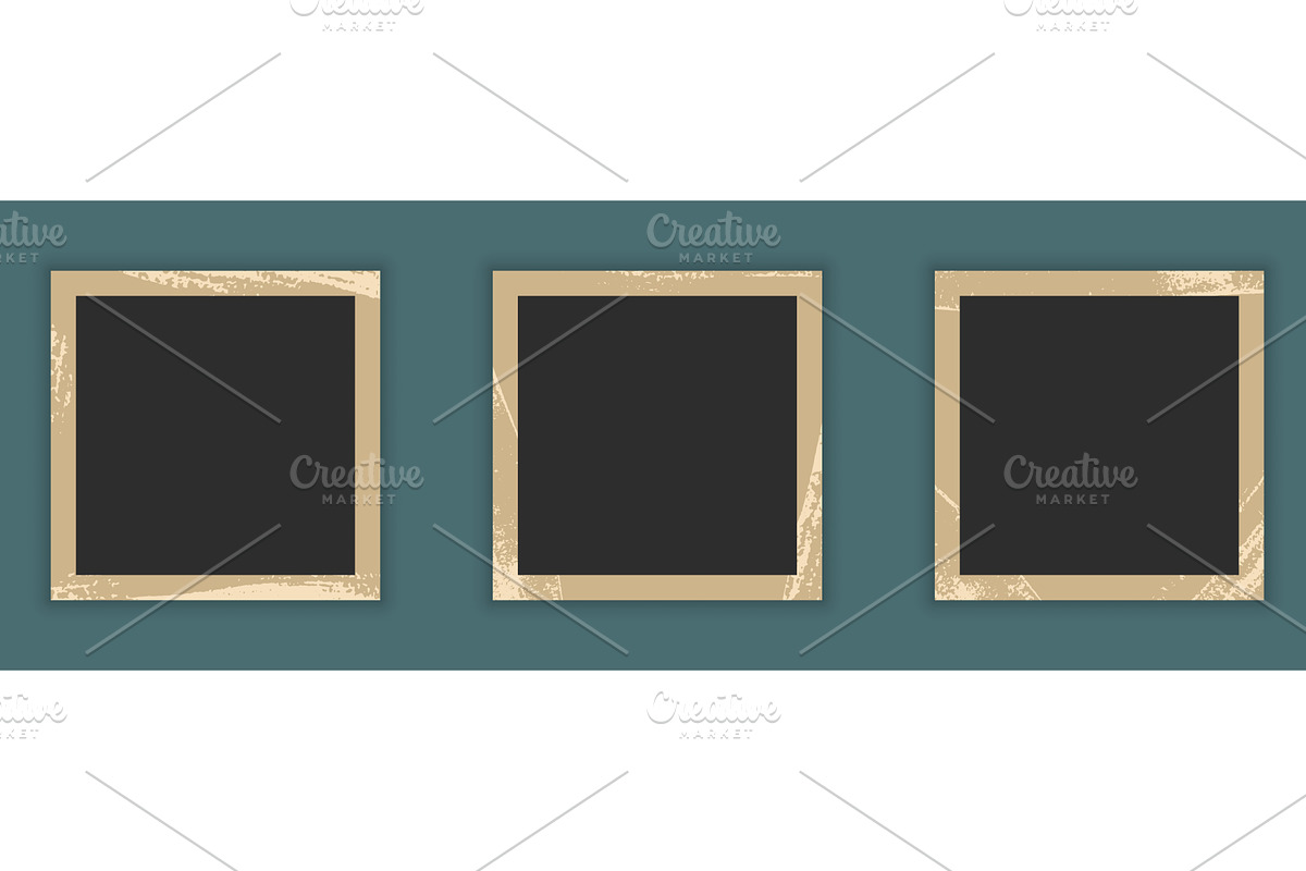 Blank Vintage Photo Paper Set, a Texture Illustration by Vector Creator
