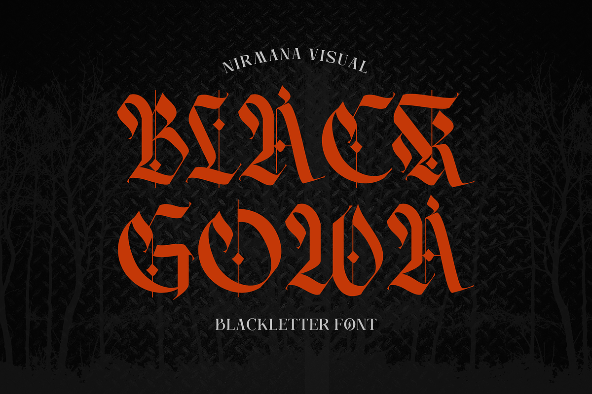 Black Gowa - Blackletter Font, a Blackletter Font by Nirmana Visual (Photo 1 of 11)