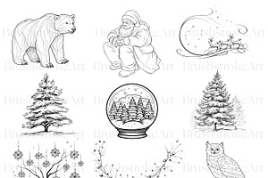 Christmas Decor Clipart, Ornaments