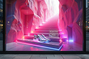 Neon Staircase Futuristic Cave Photo, a Background Graphic by Aura Canyon HQ (Thumbnail 4 of 7)