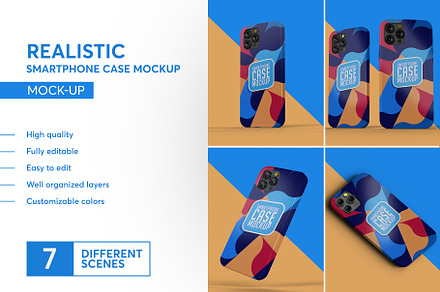 Realistic Smartphone Case Mock-up