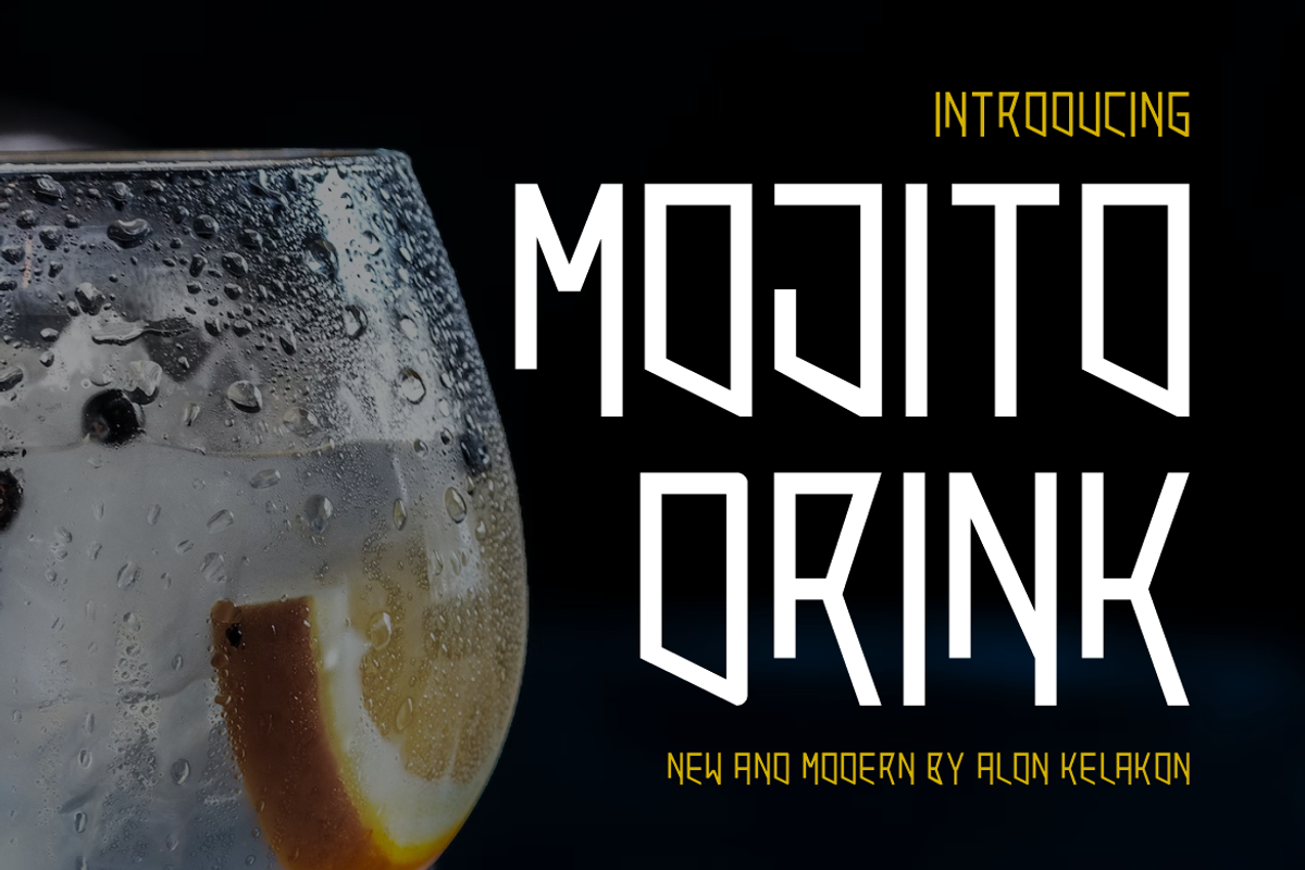 Mojito Drink, a Sans Serif Font by alon kelakon (Photo 1 of 6)