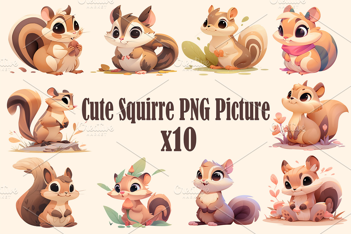 Cute animal collection 400 PNG, an Animal Illustration by DesignFolioHub (Photo 11 of 34)