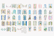 Mediterranean window and door clipar, a Decorative Illustration by Patishop Art (Thumbnail 9 of 10)