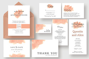 Stylish Blush Wedding Suite, an Invitation Template by Knotted Design
