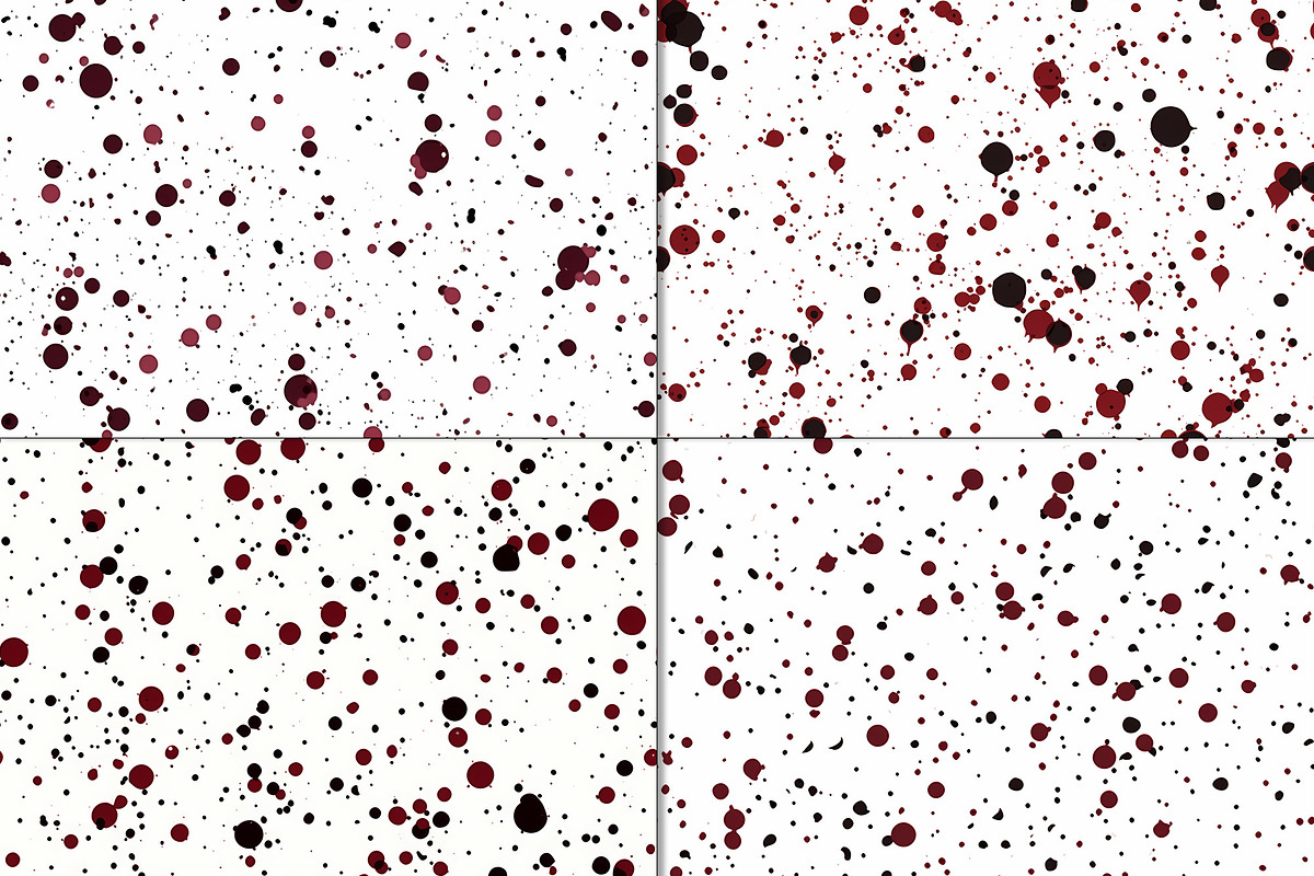 20 Seamless Red Splatter Patterns, a Pattern Graphic by Nordic Design (Photo 8 of 9)