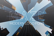 Maze Logo Font, a Sans Serif Font by Max Letters (Thumbnail 1 of 4)